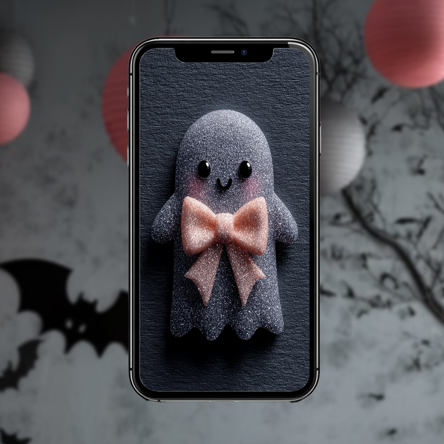 Kawaii-Geist Hintergrundbild mit Schleife | Digitaler Download