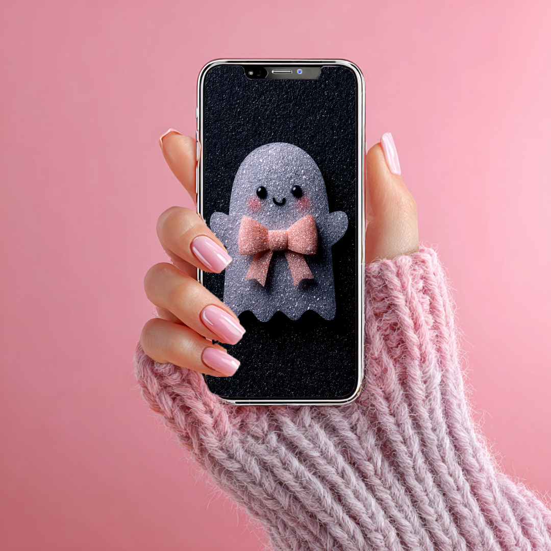 Kawaii-Geist Hintergrundbild mit Schleife | Digitaler Download