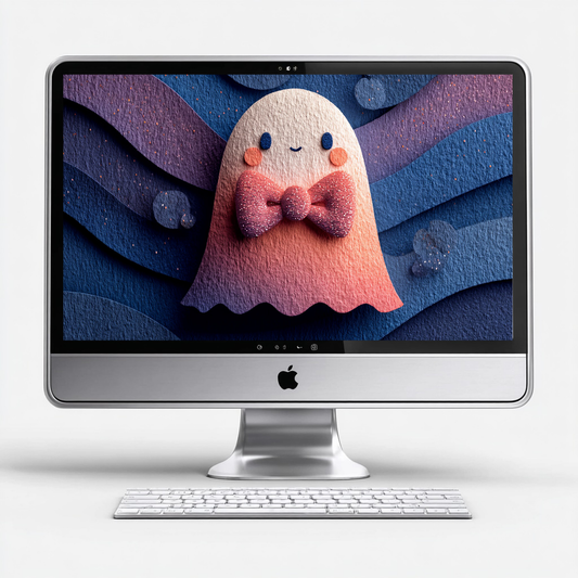 Geist mit Schleife | Digitales Desktop-Wallpaper (nur privater Gebrauch)