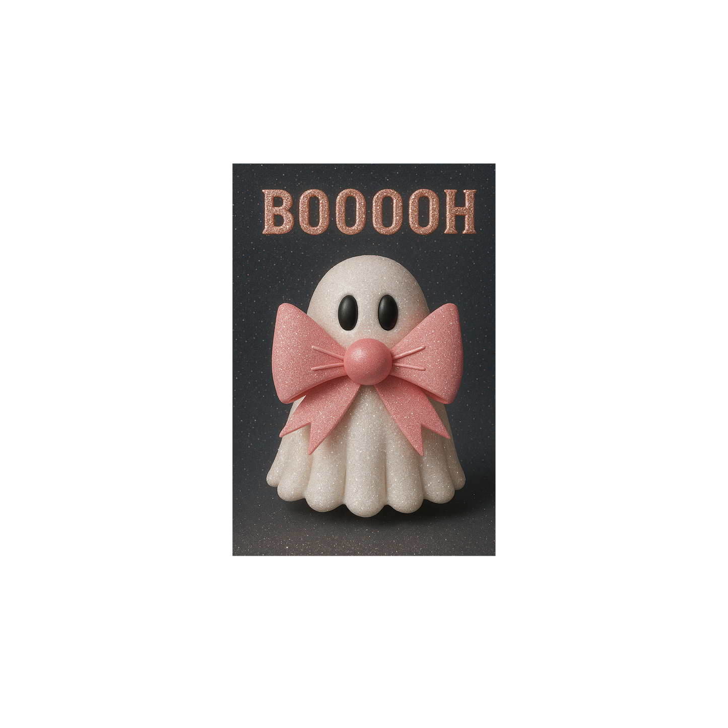 Geist mit rosa Schleife | Digitales Poster (A4 Download, skalierbar)