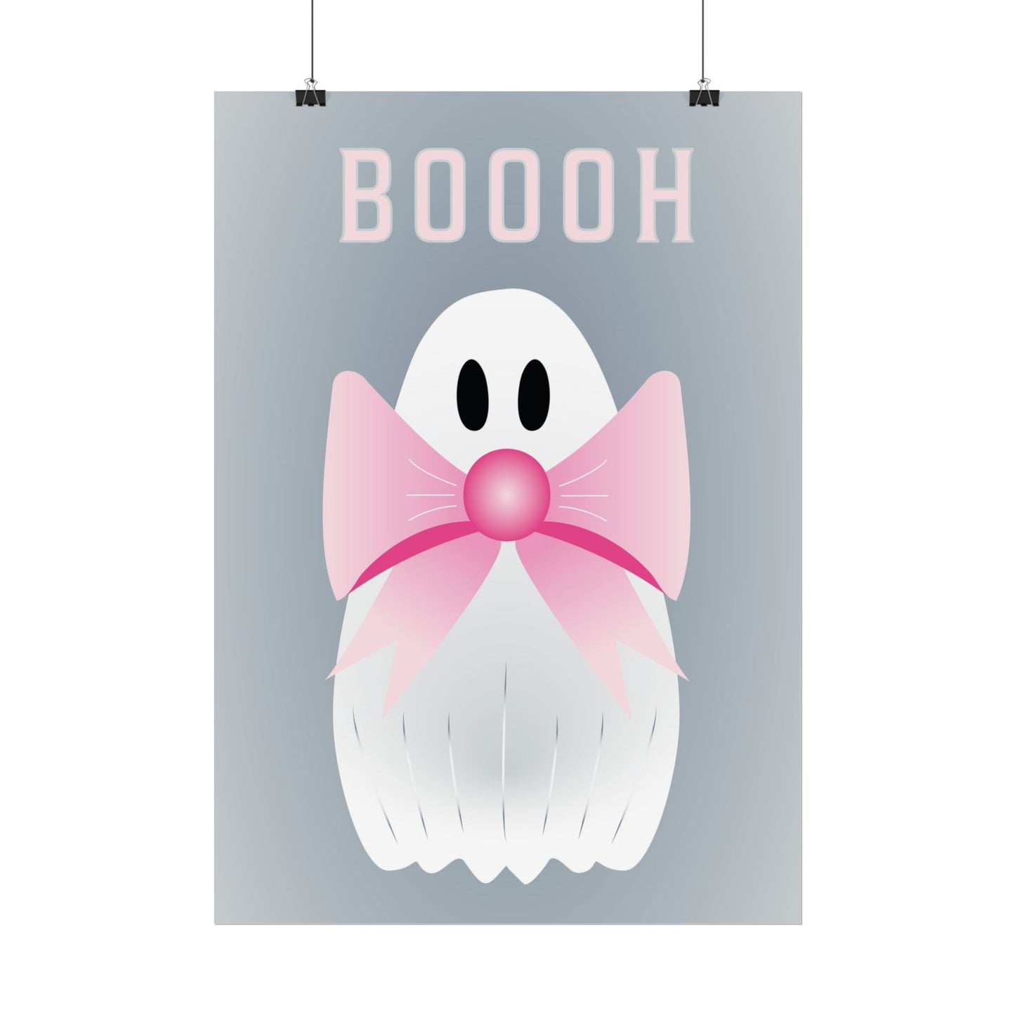 Kleiner Geist mit pinker Schleife | Print on Demand