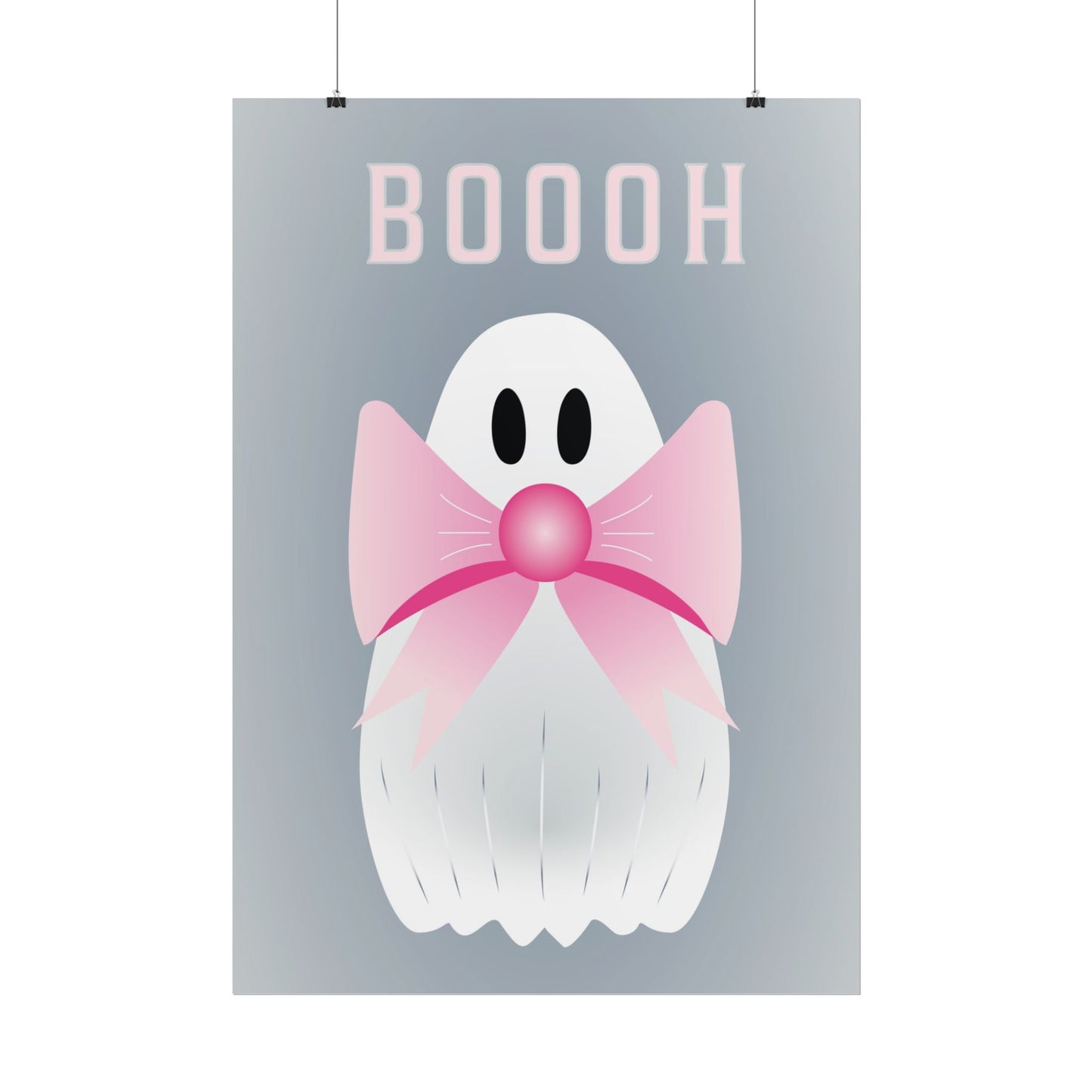Kleiner Geist mit pinker Schleife | Print on Demand