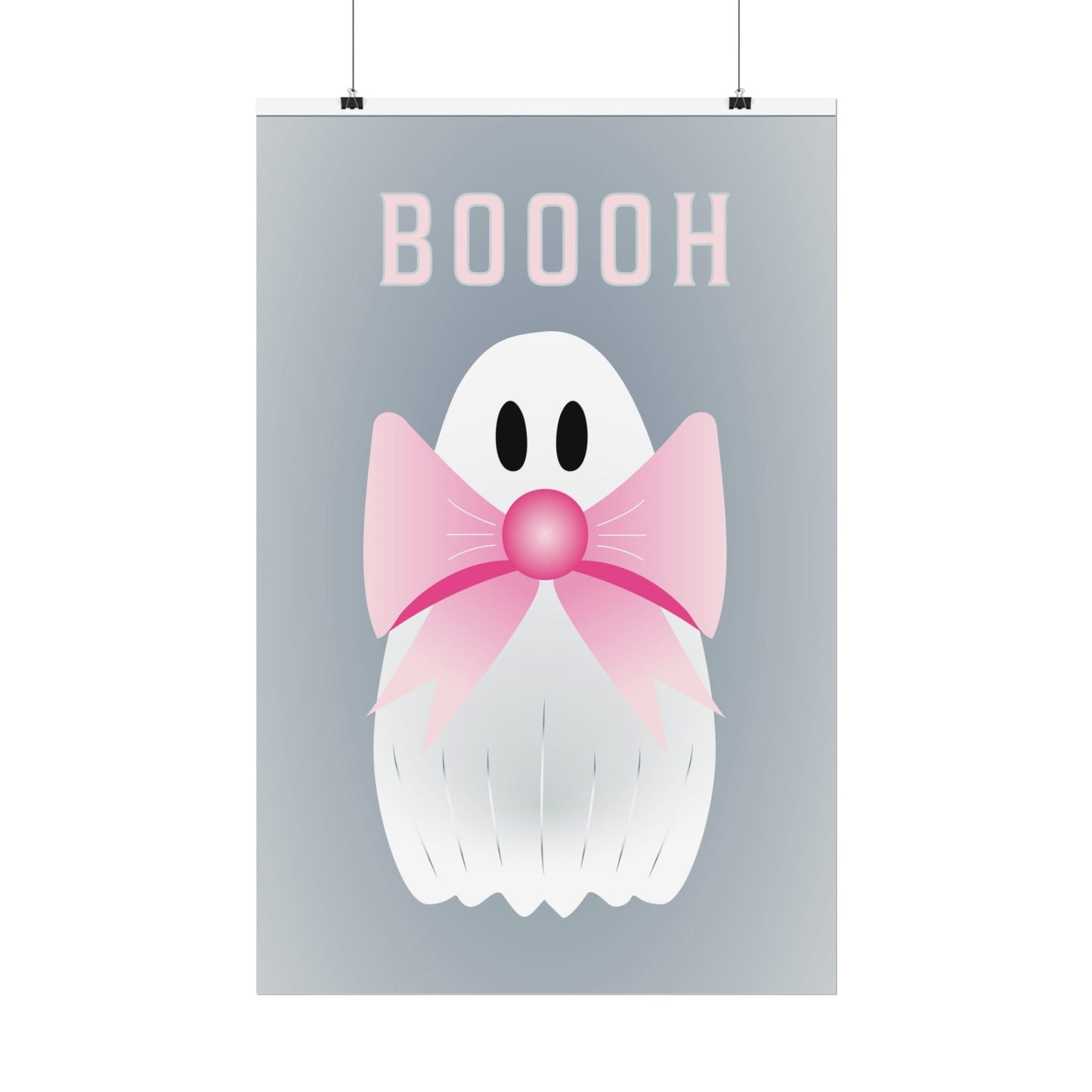 Kleiner Geist mit pinker Schleife | Print on Demand