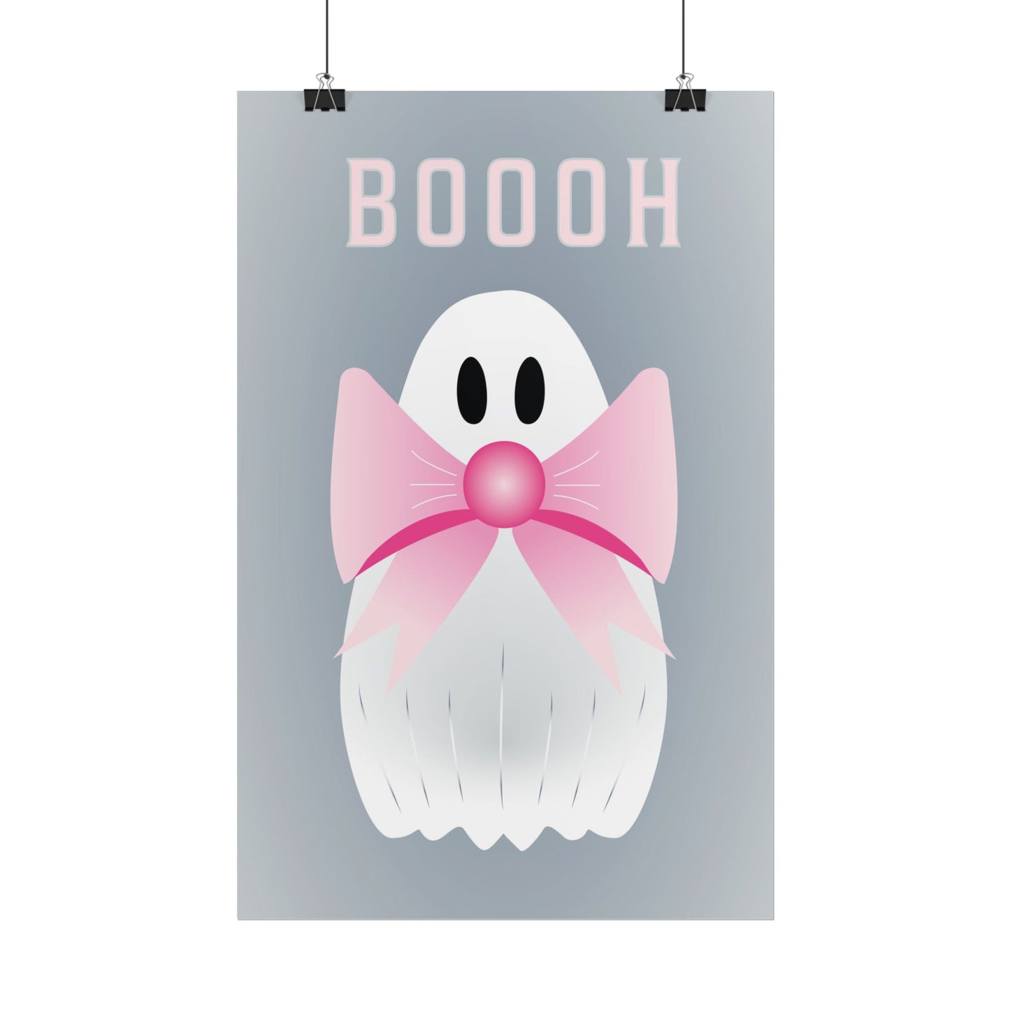 Kleiner Geist mit pinker Schleife | Print on Demand