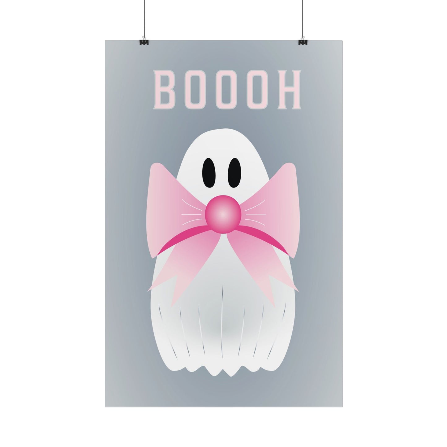 Kleiner Geist mit pinker Schleife | Print on Demand