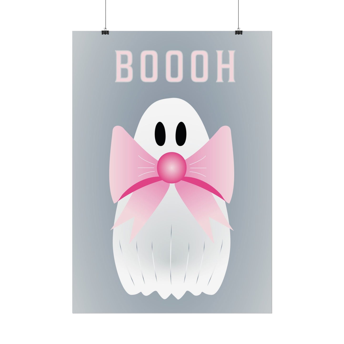 Kleiner Geist mit pinker Schleife | Print on Demand