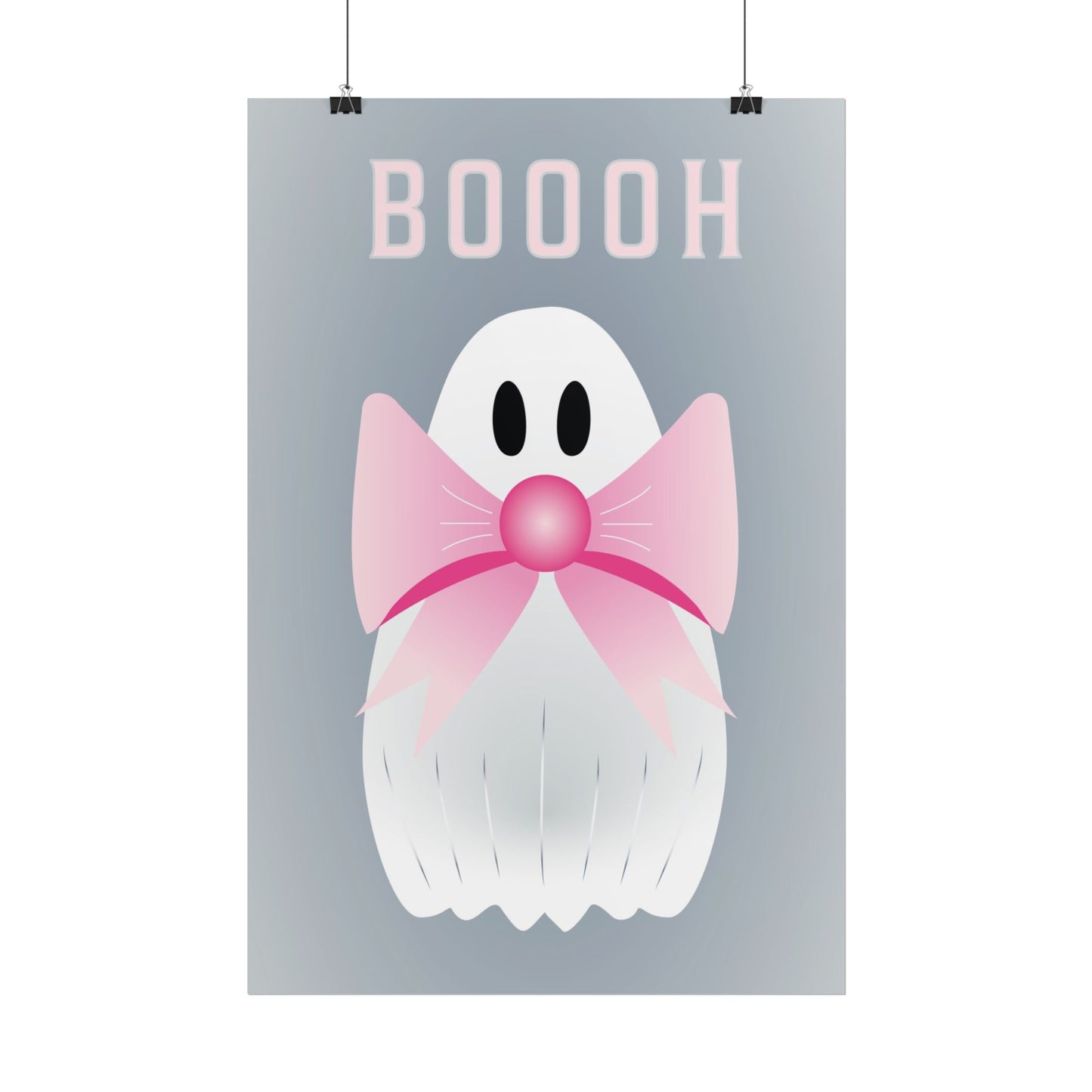 Kleiner Geist mit pinker Schleife | Print on Demand