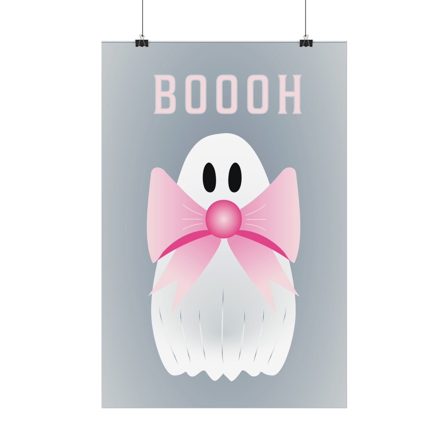 Kleiner Geist mit pinker Schleife | Print on Demand