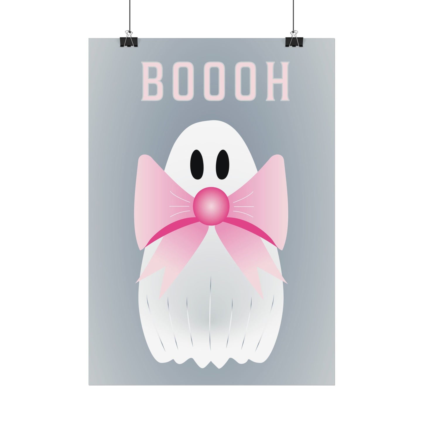 Kleiner Geist mit pinker Schleife | Print on Demand