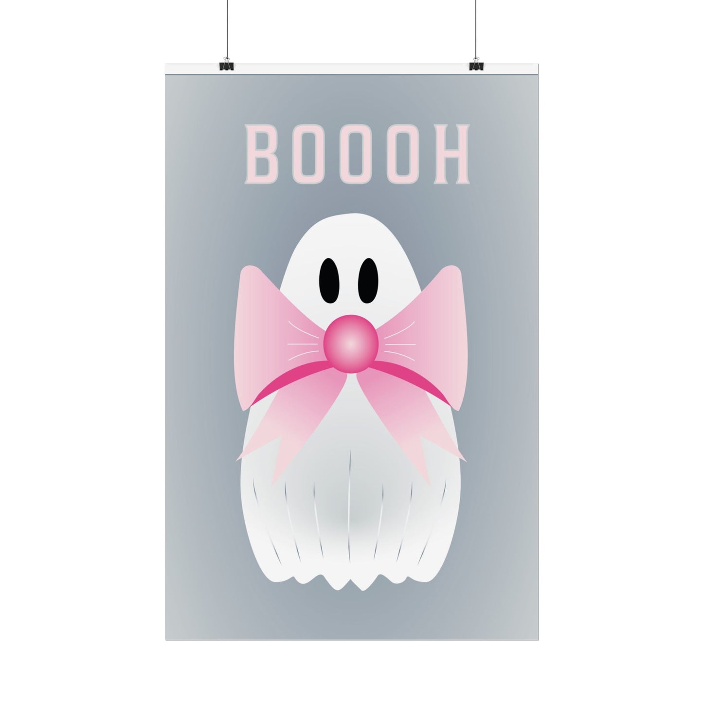 Kleiner Geist mit pinker Schleife | Print on Demand