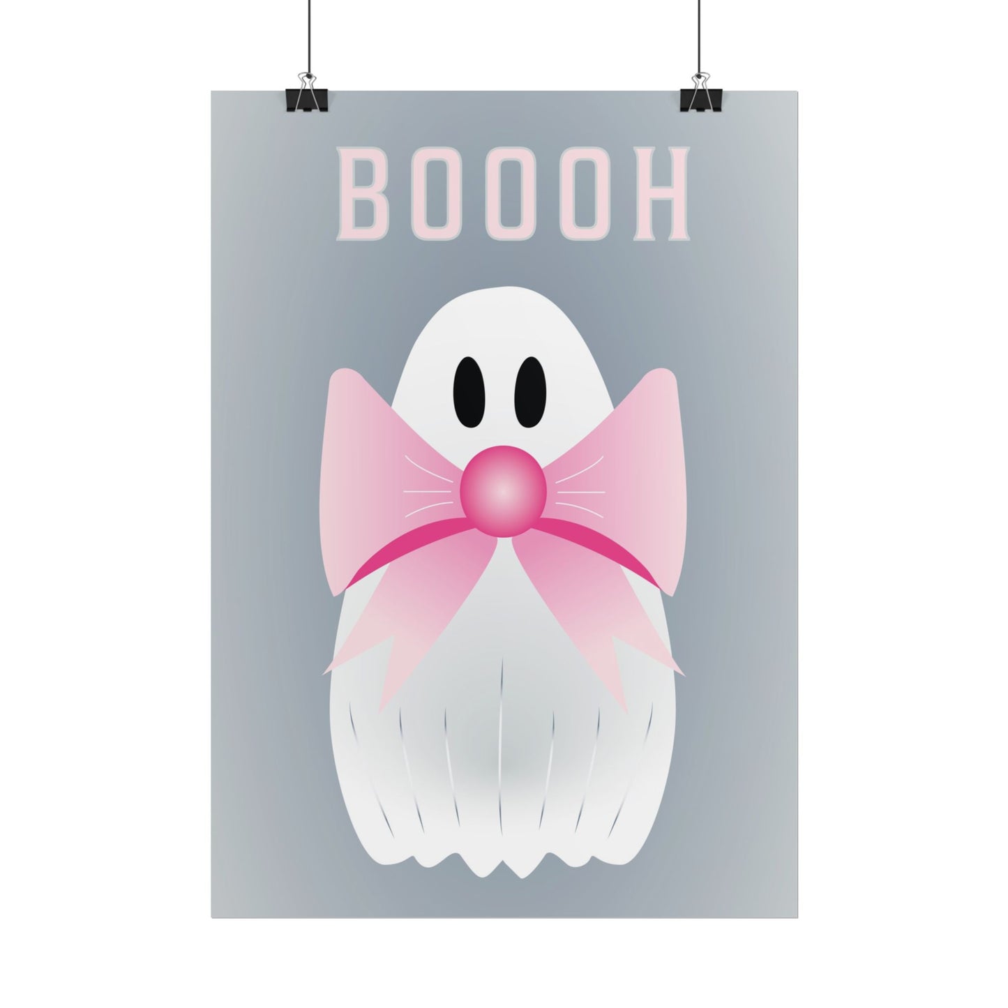 Kleiner Geist mit pinker Schleife | Print on Demand