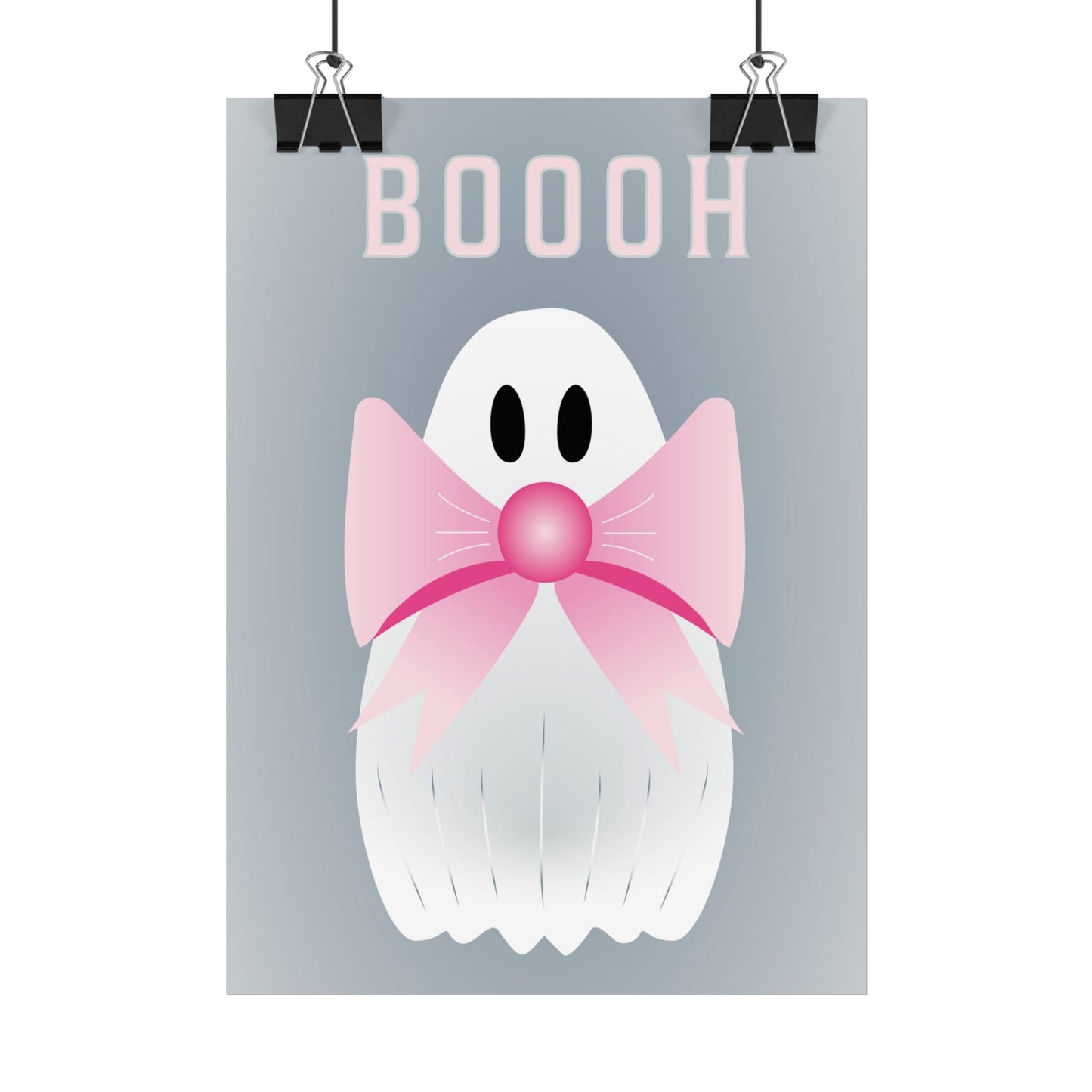 Kleiner Geist mit pinker Schleife | Print on Demand