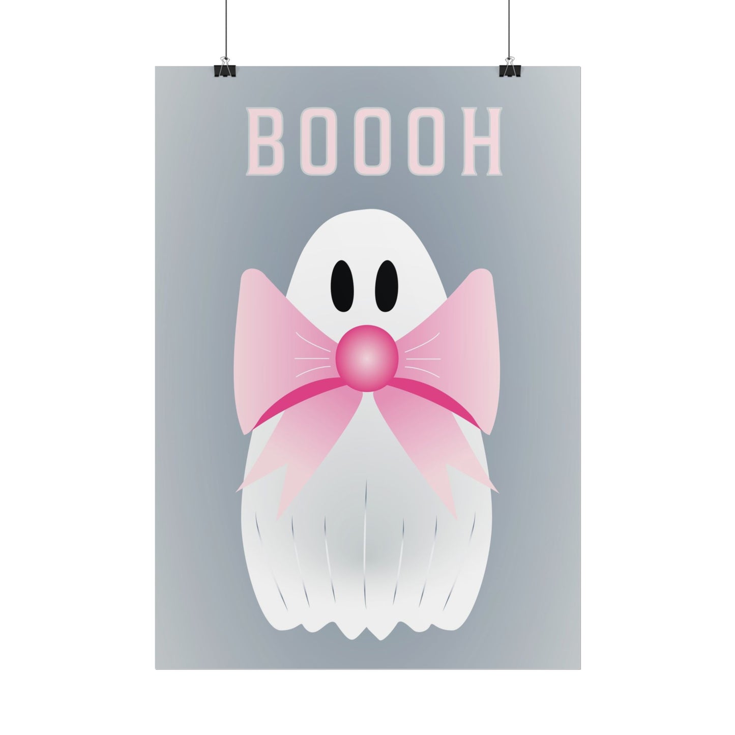 Kleiner Geist mit pinker Schleife | Print on Demand