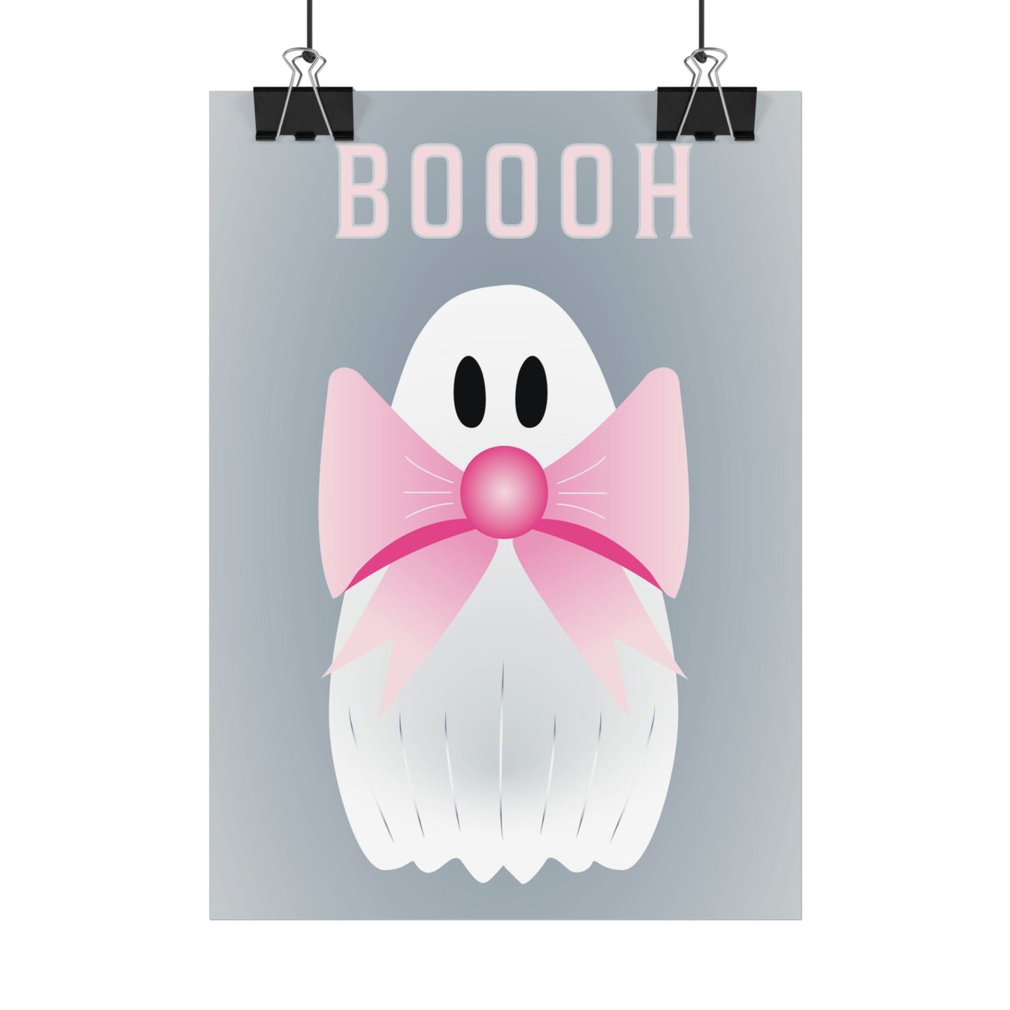 Kleiner Geist mit pinker Schleife | Print on Demand