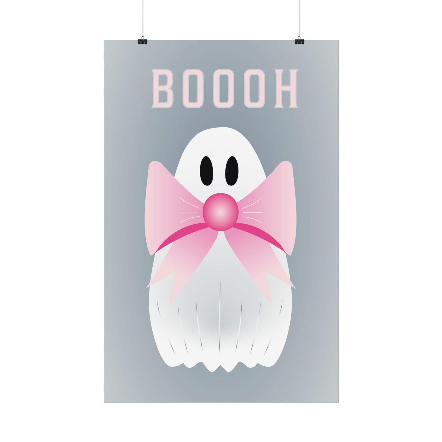 Kleiner Geist mit pinker Schleife | Print on Demand