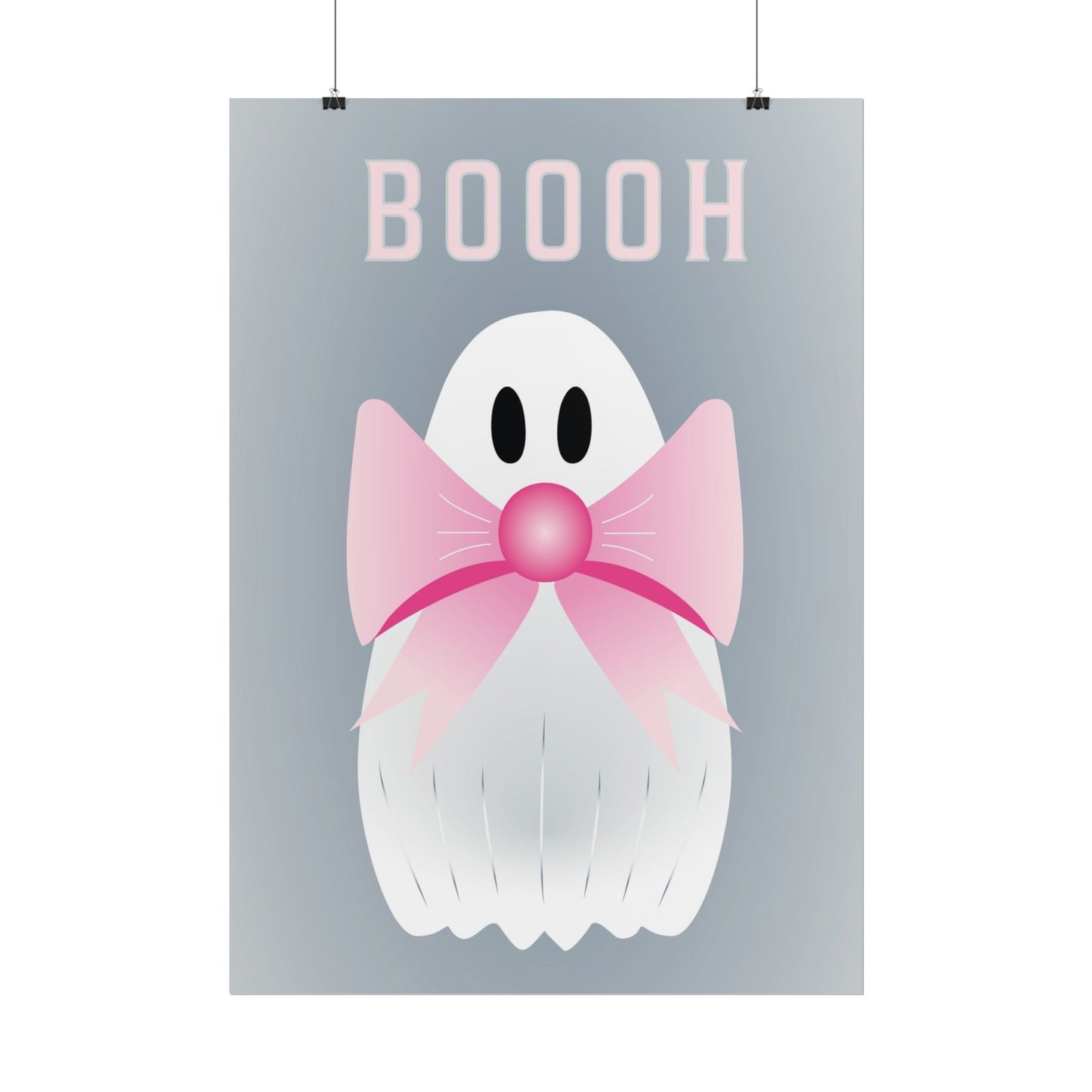 Kleiner Geist mit pinker Schleife | Print on Demand