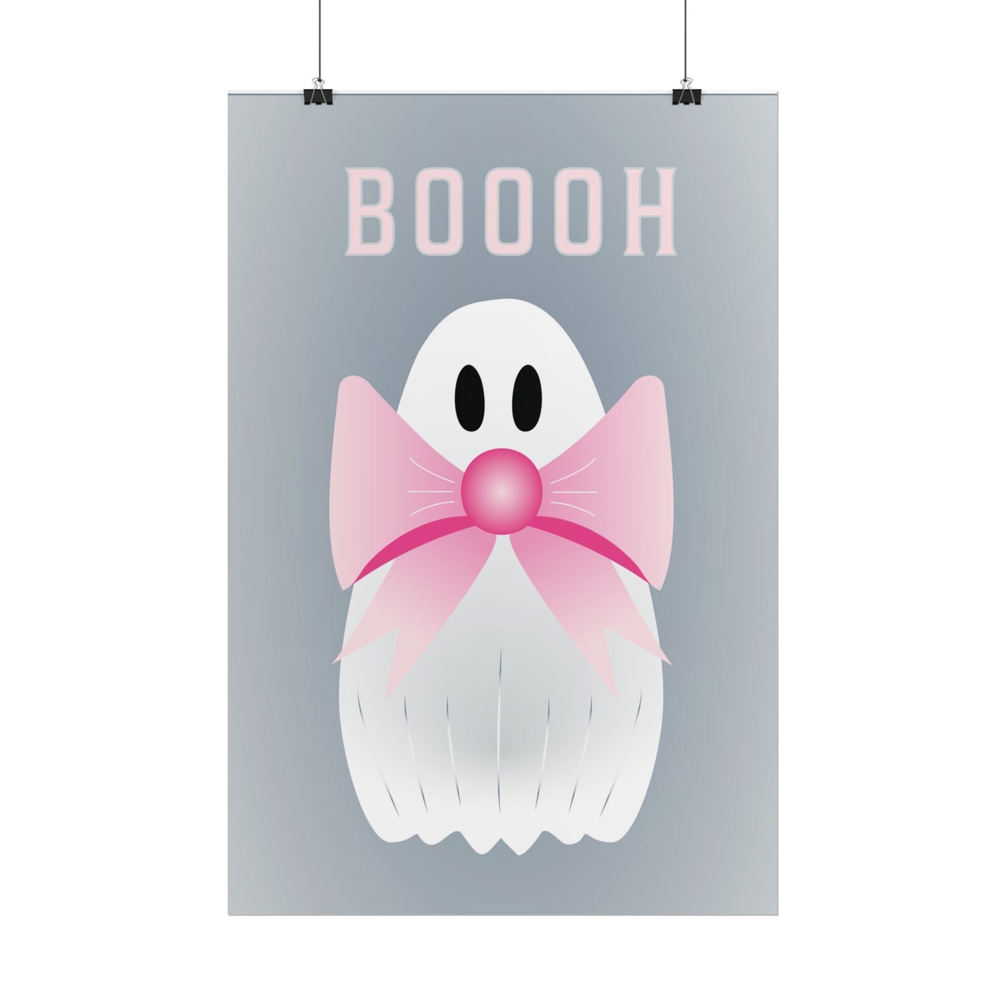 Kleiner Geist mit pinker Schleife | Print on Demand