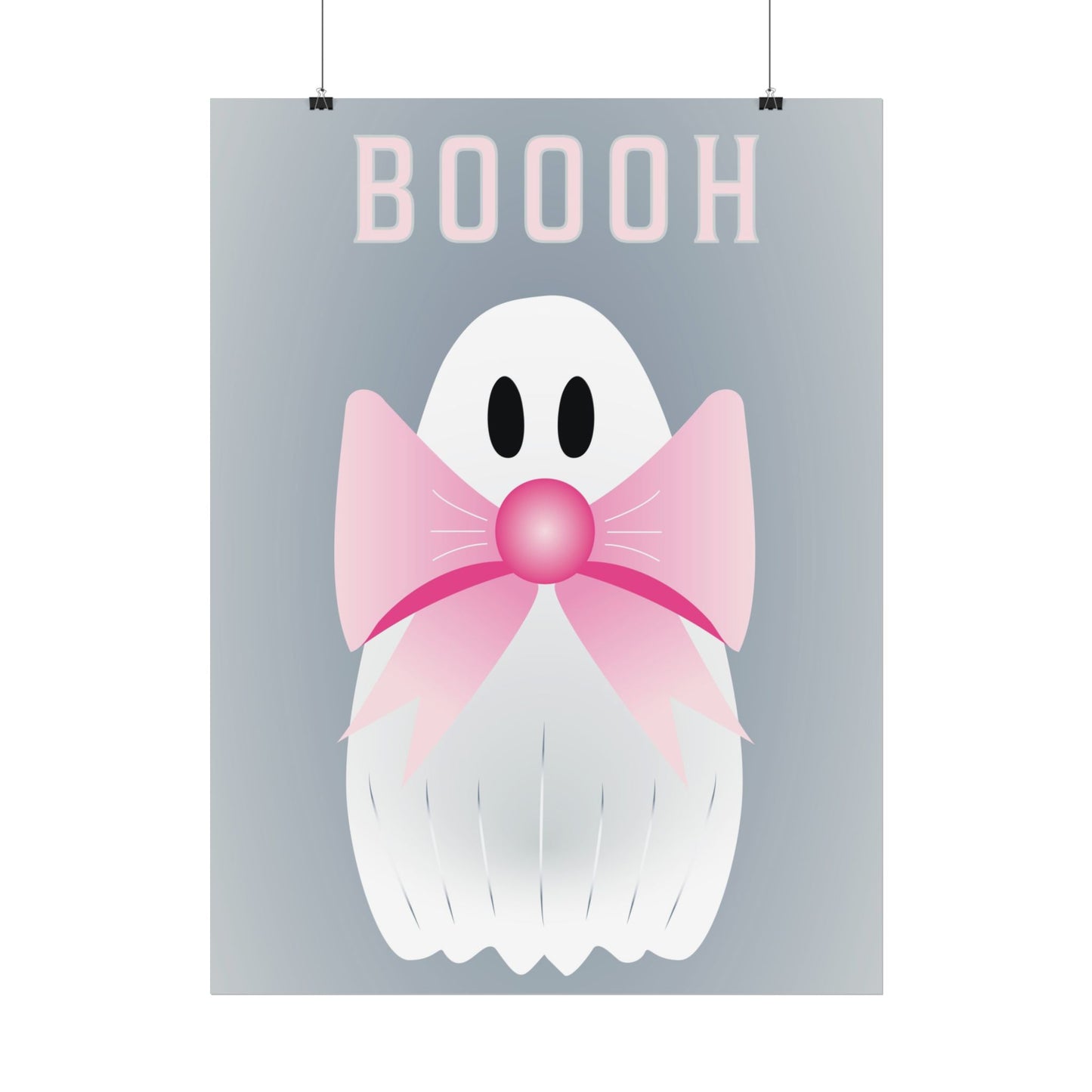 Kleiner Geist mit pinker Schleife | Print on Demand