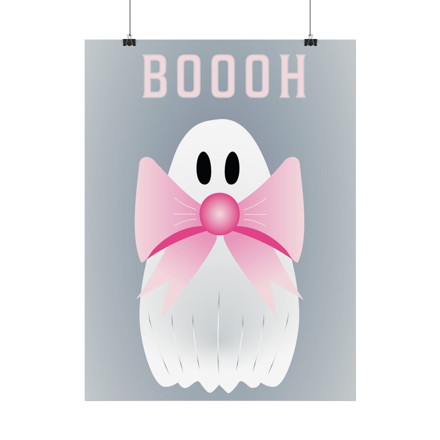 Kleiner Geist mit pinker Schleife | Print on Demand