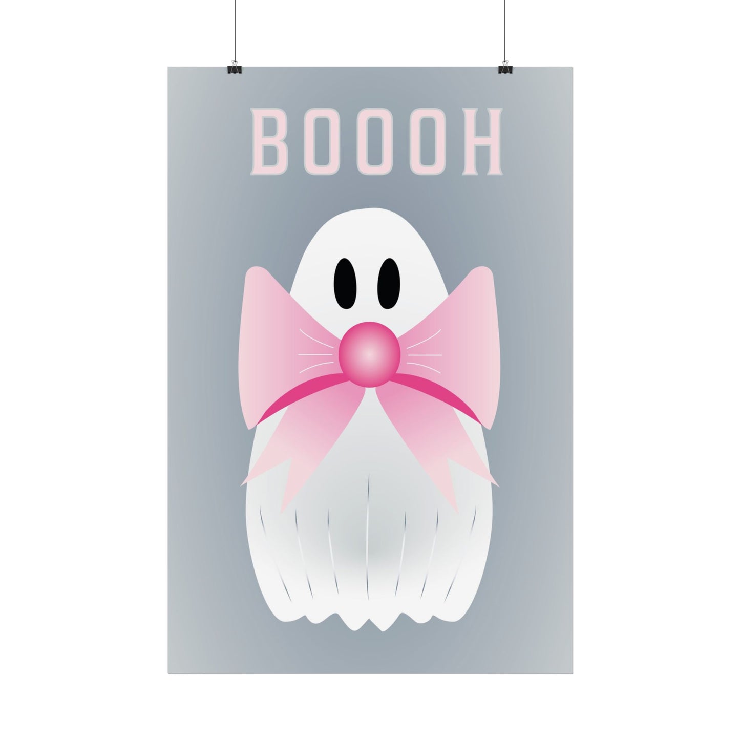 Kleiner Geist mit pinker Schleife | Print on Demand
