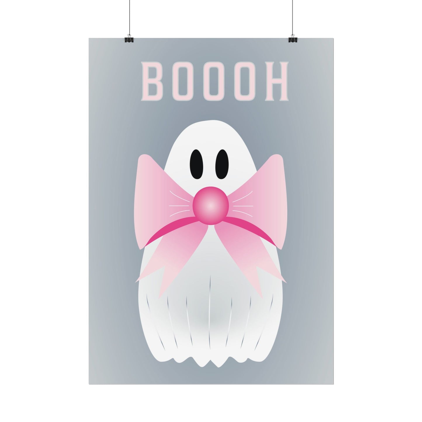Kleiner Geist mit pinker Schleife | Print on Demand