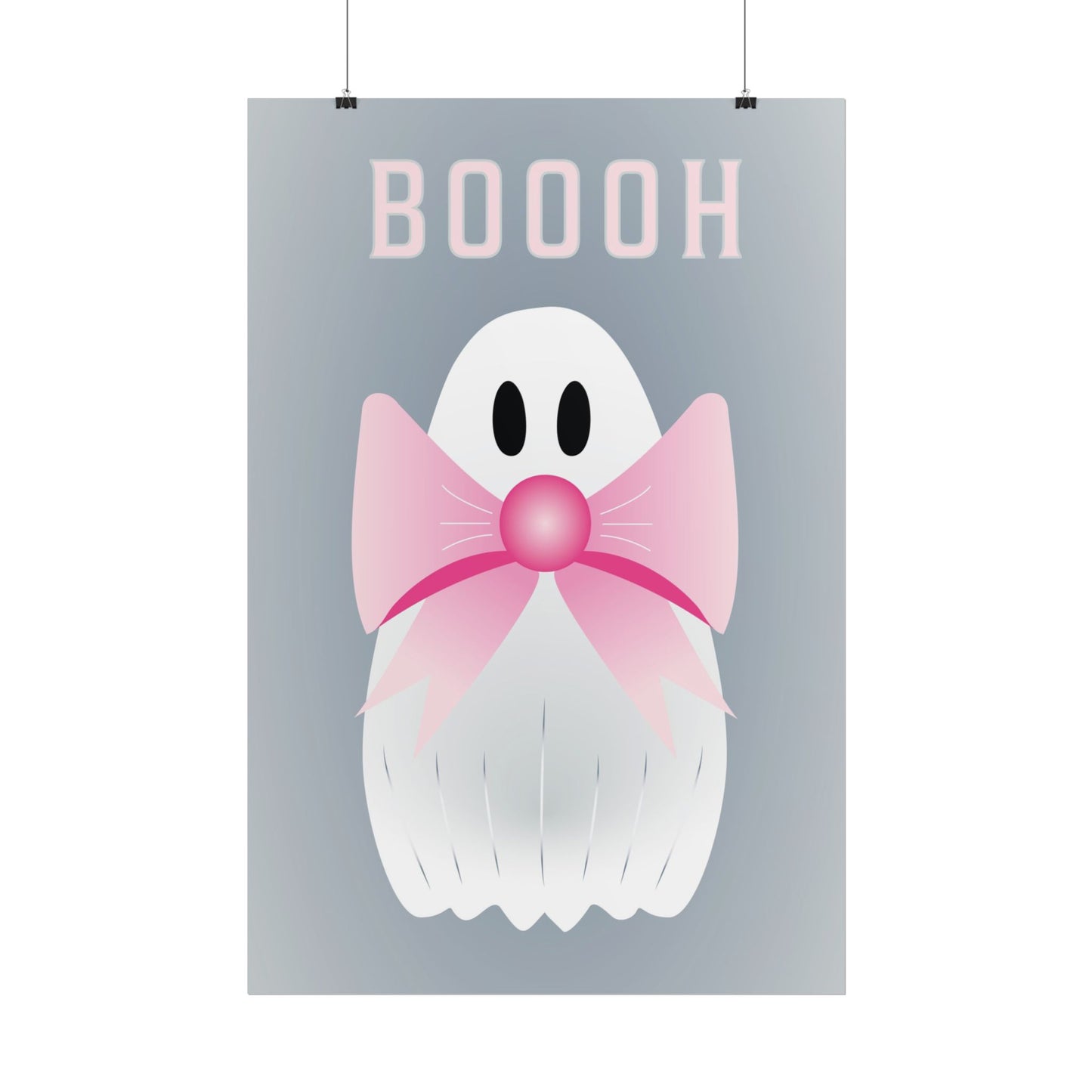 Kleiner Geist mit pinker Schleife | Print on Demand