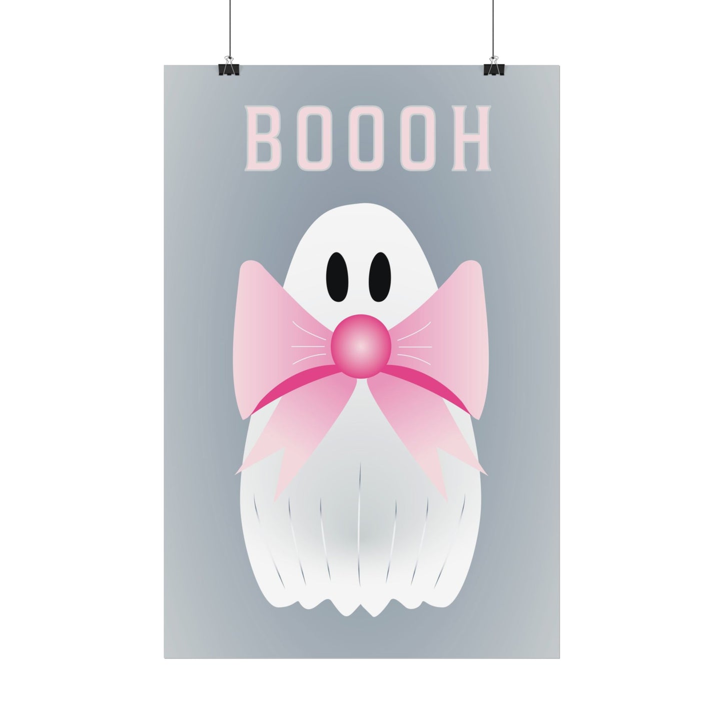 Kleiner Geist mit pinker Schleife | Print on Demand