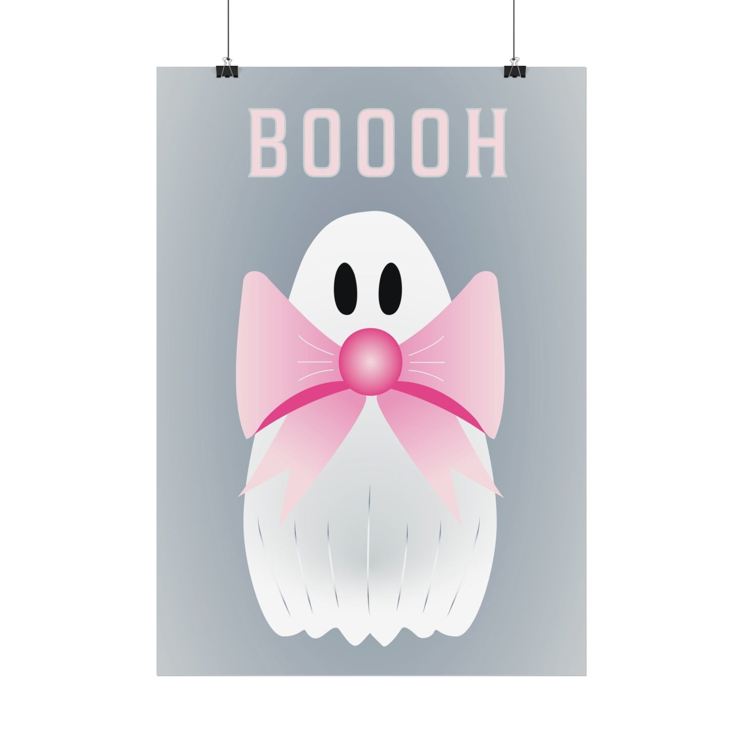 Kleiner Geist mit pinker Schleife | Print on Demand