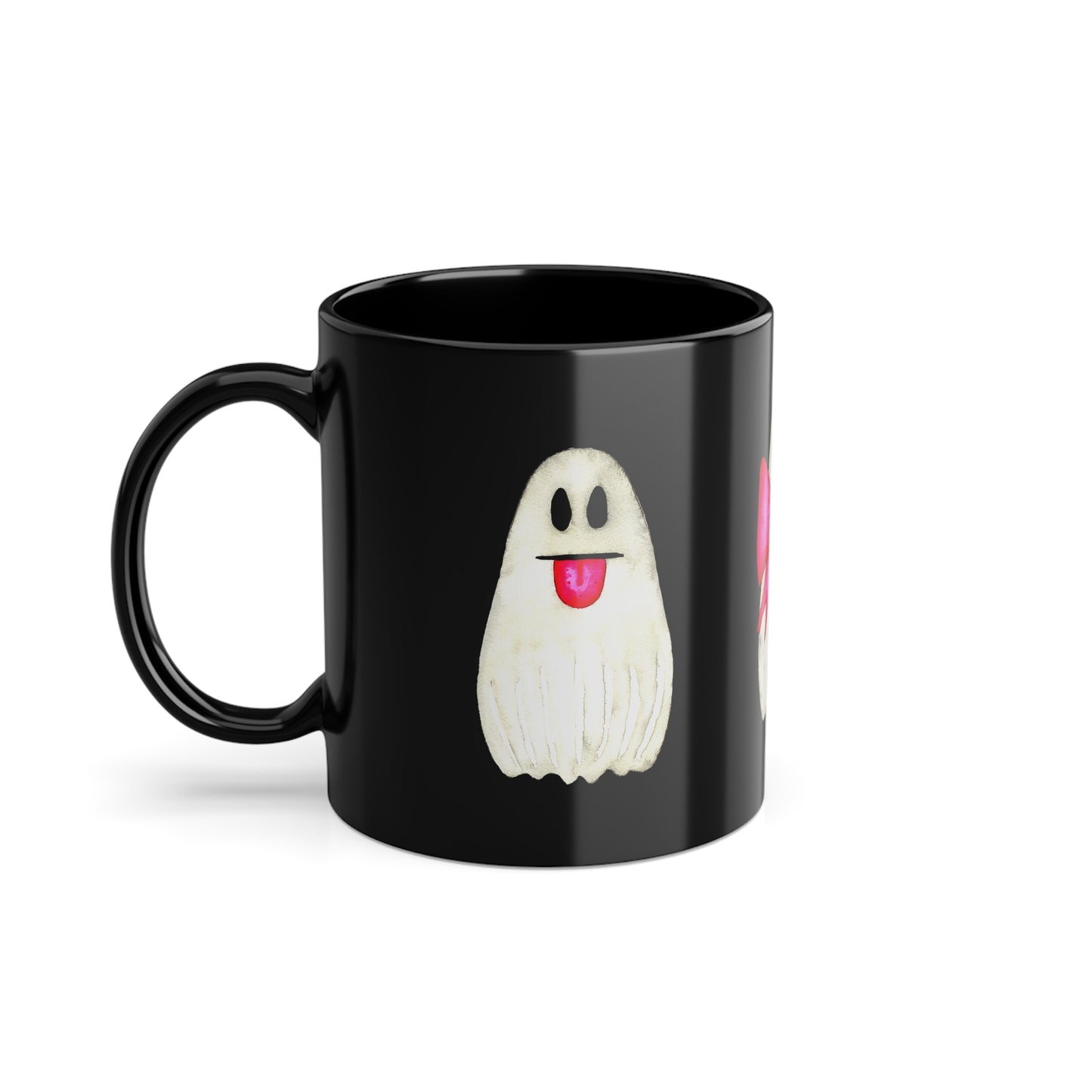 Halloween Tasse Schwarz | Lustige Geister Keramiktasse | Herbst Geschenkidee | Spülmaschinenfest & mikrowellengeeignet