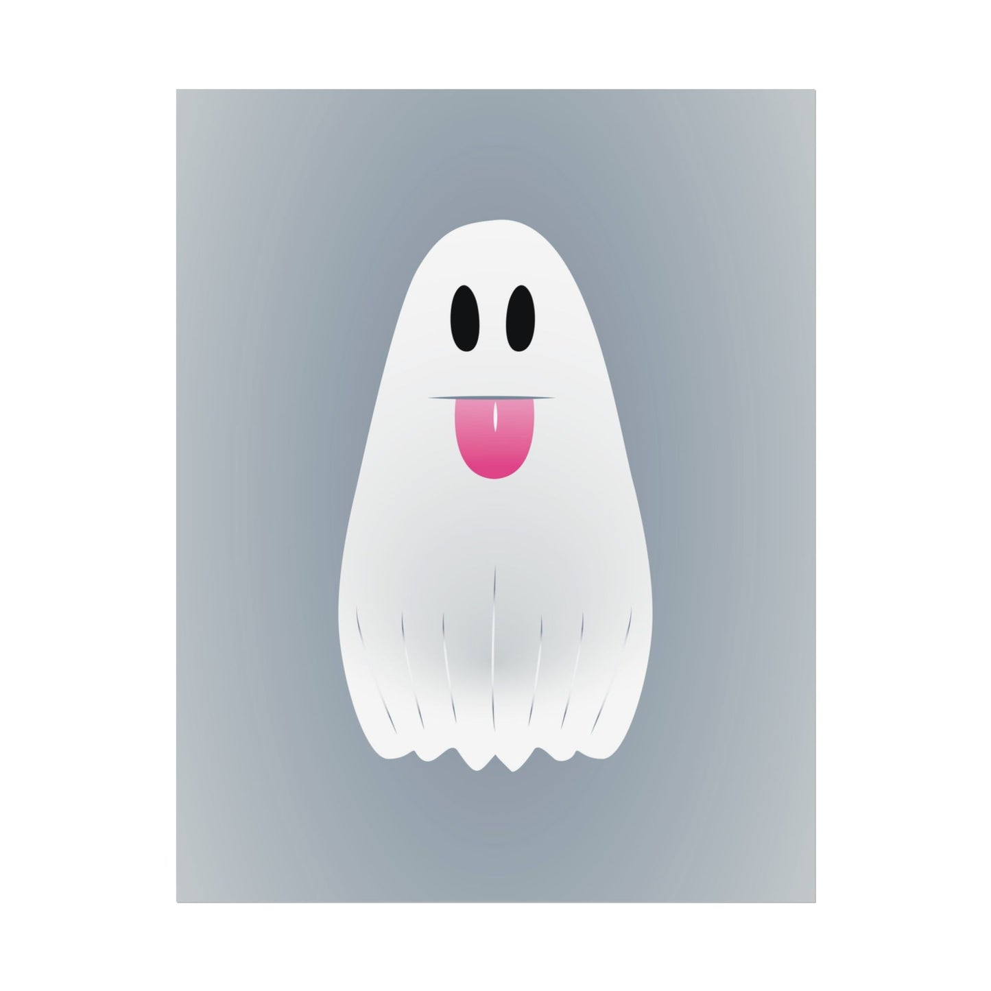 🎀 Boooh! – Süßes Geist-Artprint mit rosa Schleife | Print on Demand