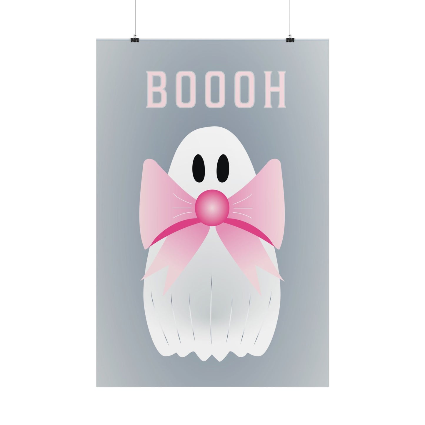 Kleiner Geist mit pinker Schleife | Print on Demand