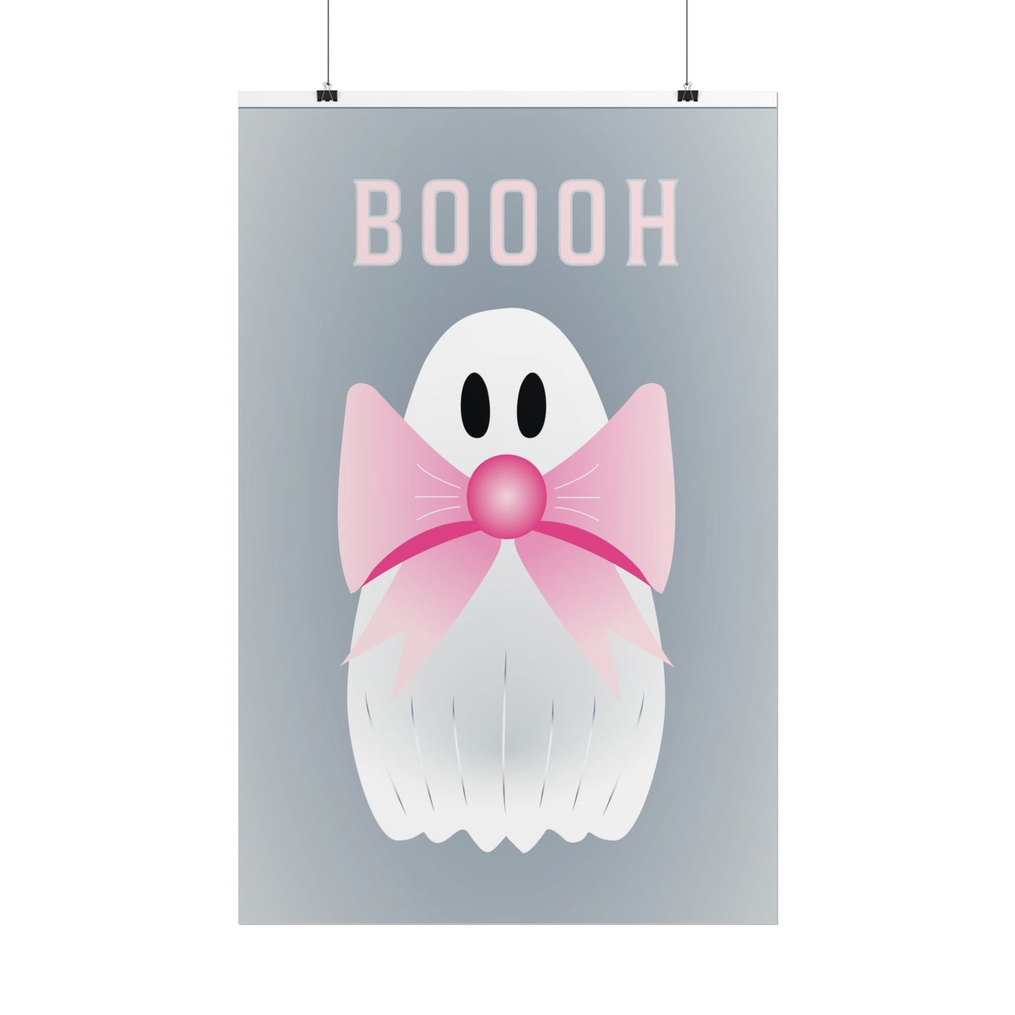 Kleiner Geist mit pinker Schleife | Print on Demand