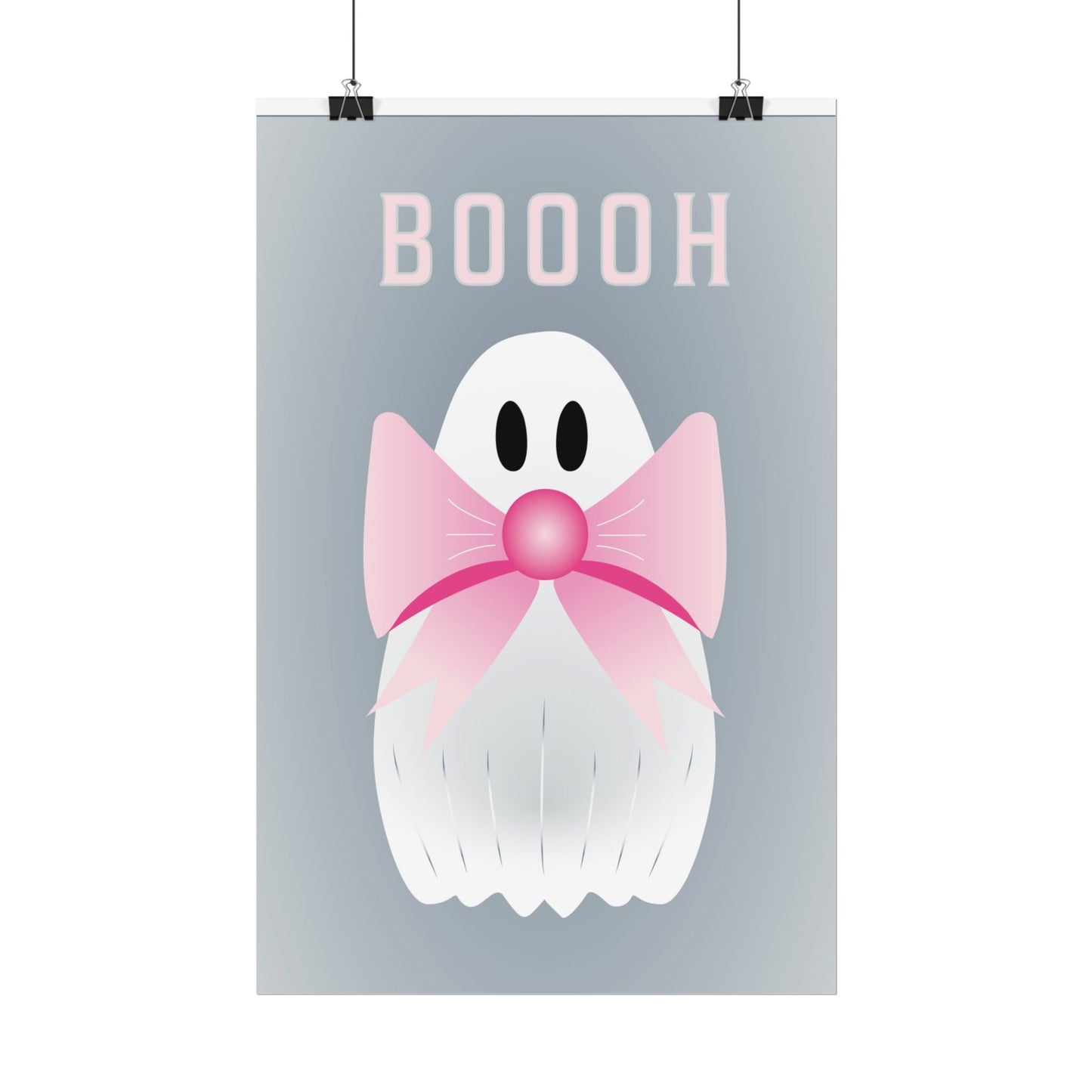 Kleiner Geist mit pinker Schleife | Print on Demand