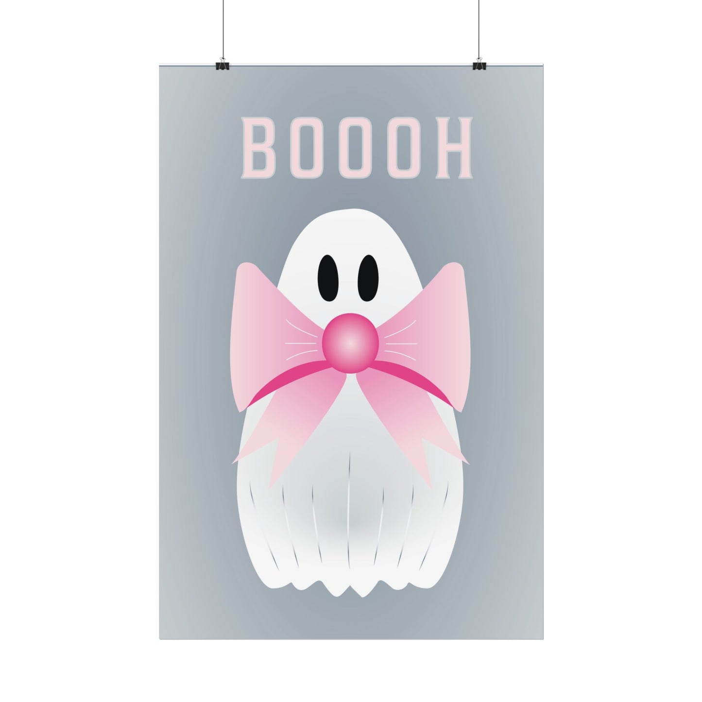 Kleiner Geist mit pinker Schleife | Print on Demand