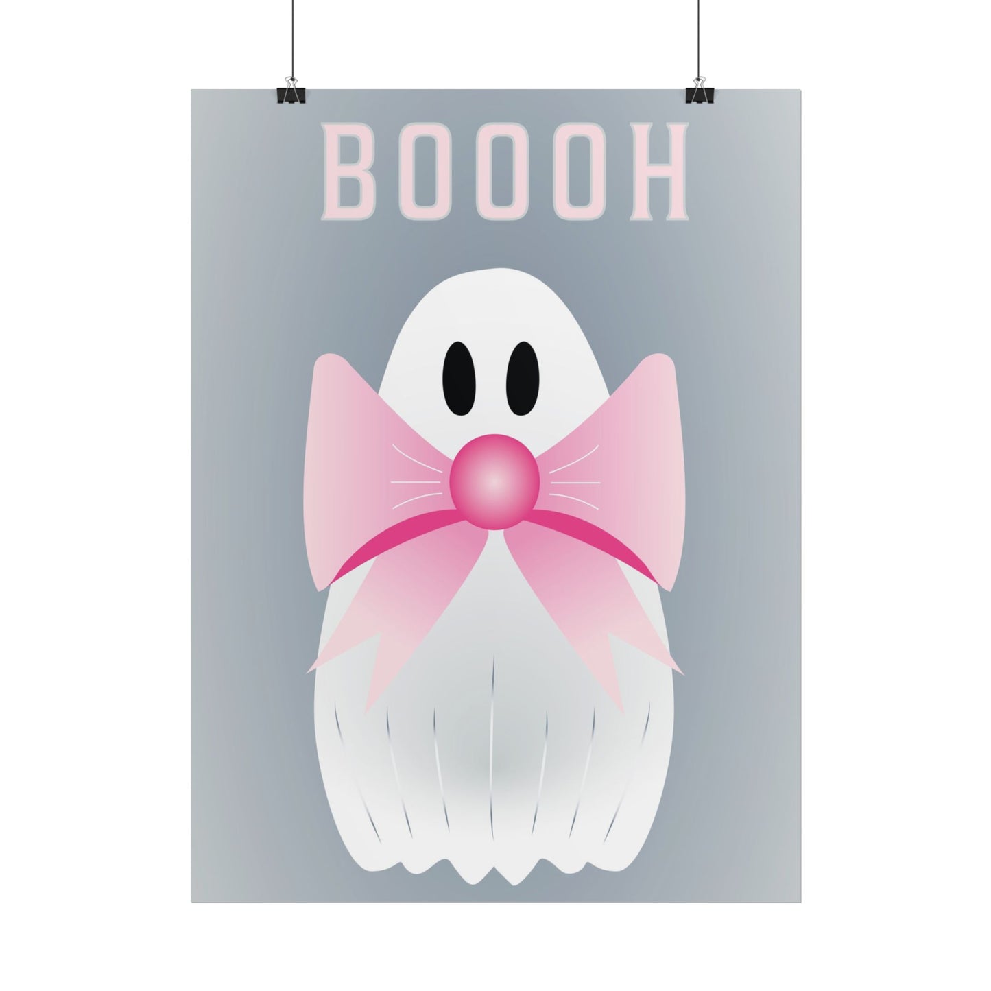 Kleiner Geist mit pinker Schleife | Print on Demand