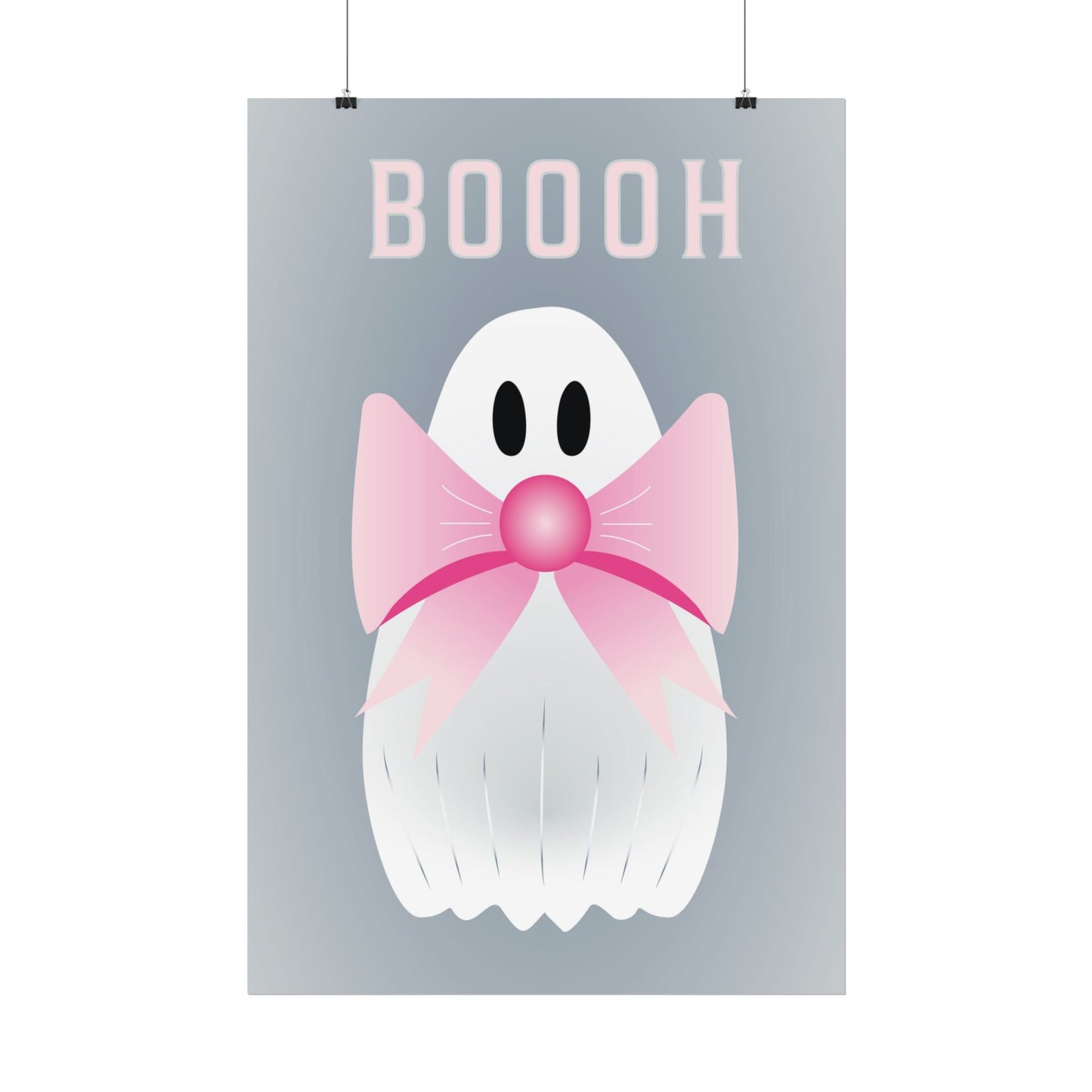 Kleiner Geist mit pinker Schleife | Print on Demand