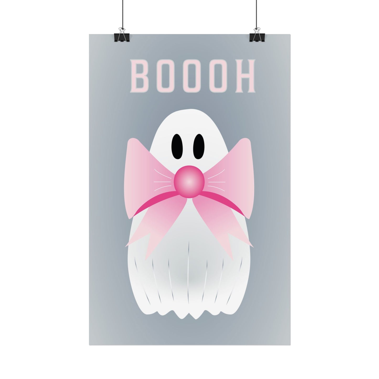 Kleiner Geist mit pinker Schleife | Print on Demand