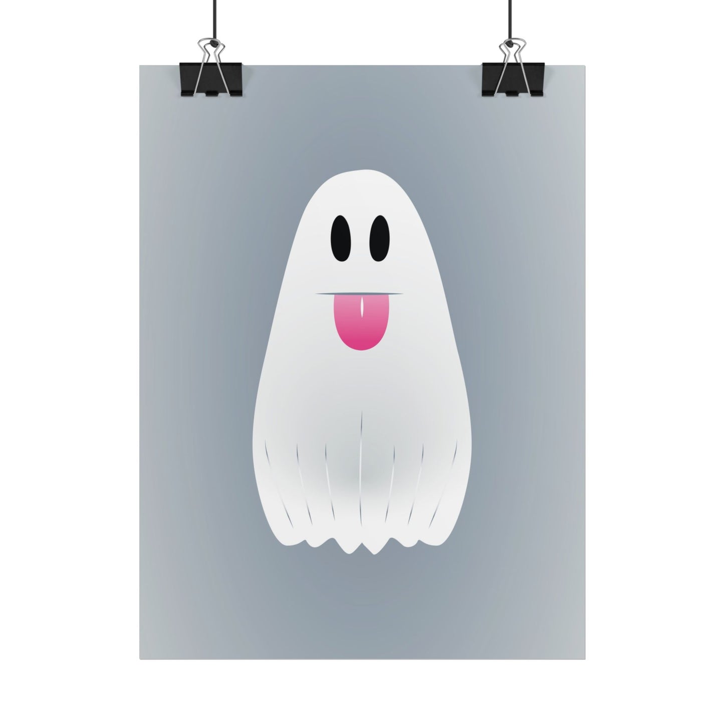 🎀 Boooh! – Süßes Geist-Artprint mit rosa Schleife | Print on Demand