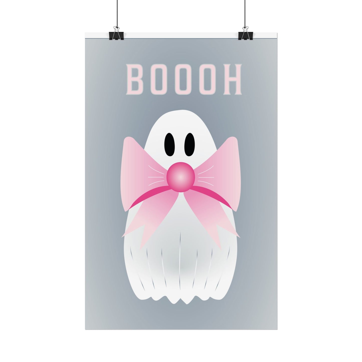 Kleiner Geist mit pinker Schleife | Print on Demand