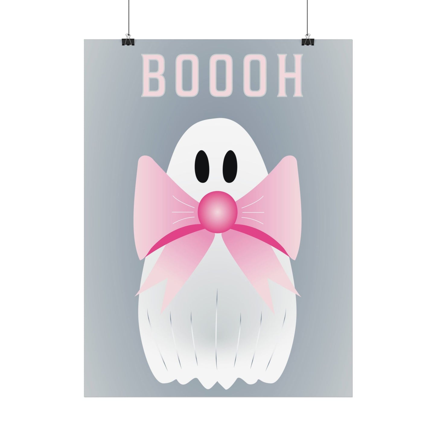 Kleiner Geist mit pinker Schleife | Print on Demand
