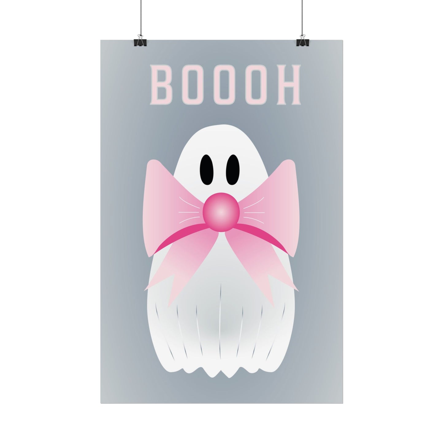Kleiner Geist mit pinker Schleife | Print on Demand