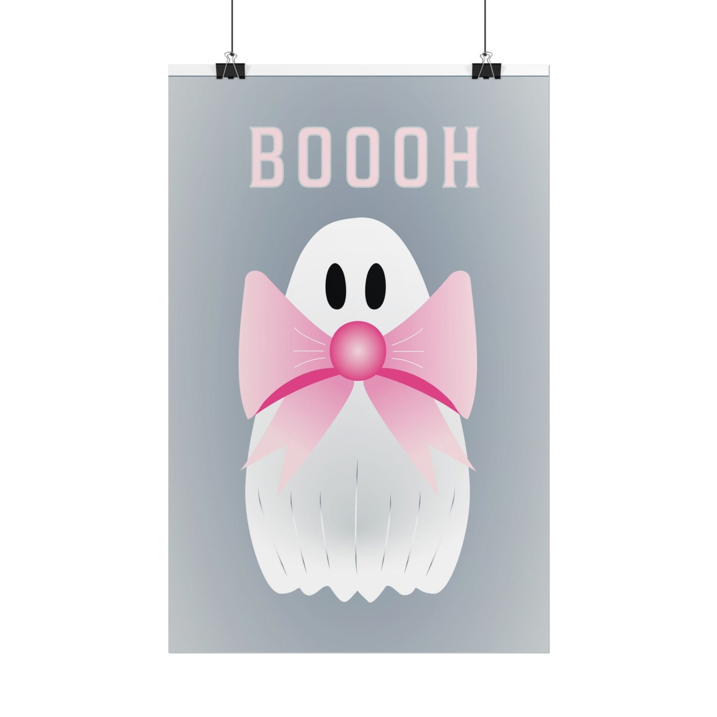 Kleiner Geist mit pinker Schleife | Print on Demand