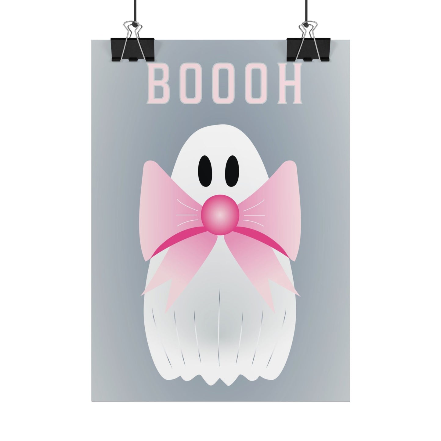 Kleiner Geist mit pinker Schleife | Print on Demand