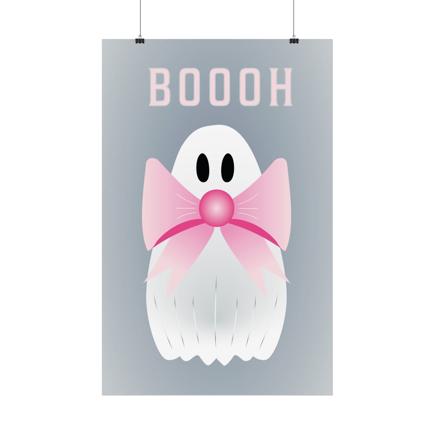 Kleiner Geist mit pinker Schleife | Print on Demand