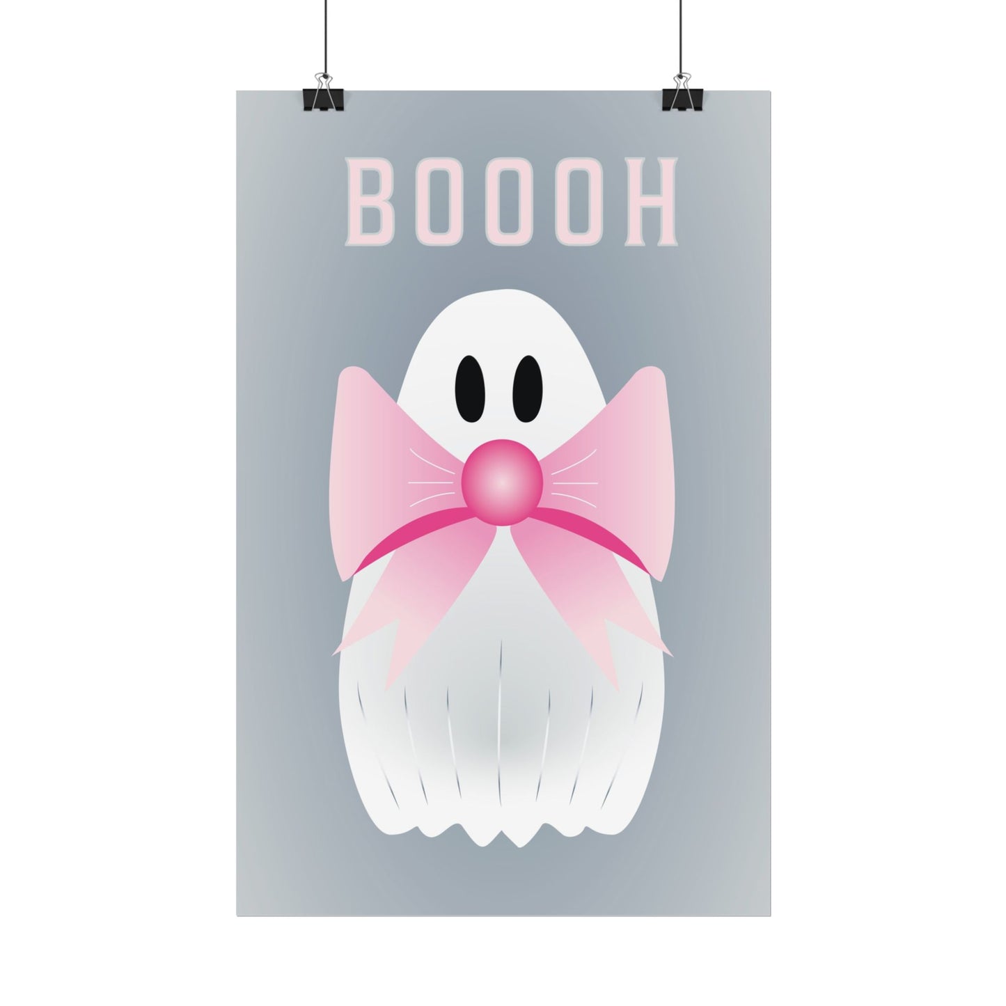 Kleiner Geist mit pinker Schleife | Print on Demand