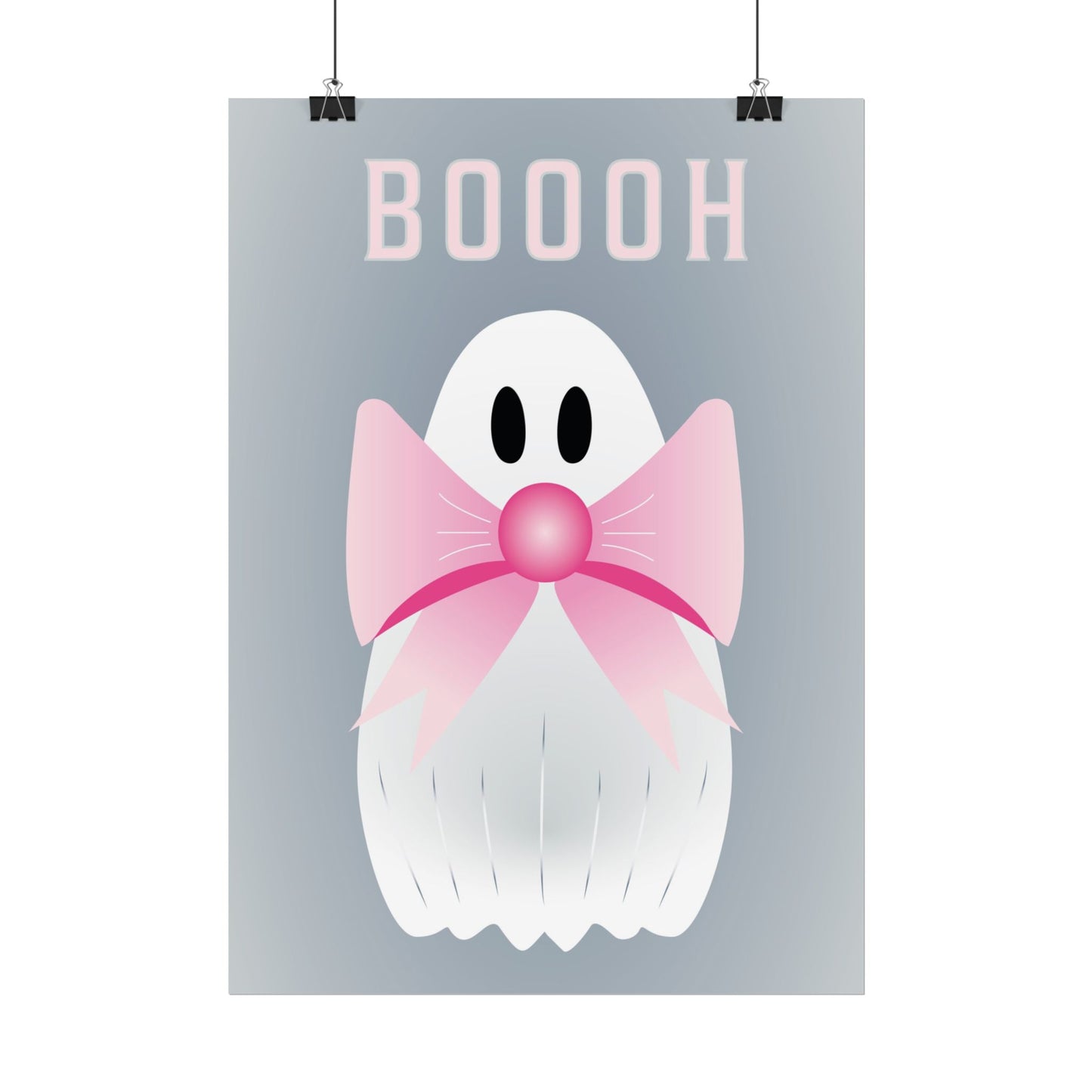 Kleiner Geist mit pinker Schleife | Print on Demand