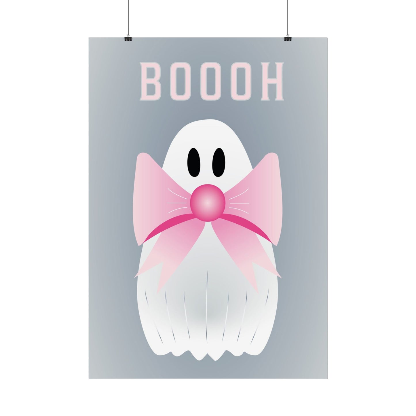 Kleiner Geist mit pinker Schleife | Print on Demand